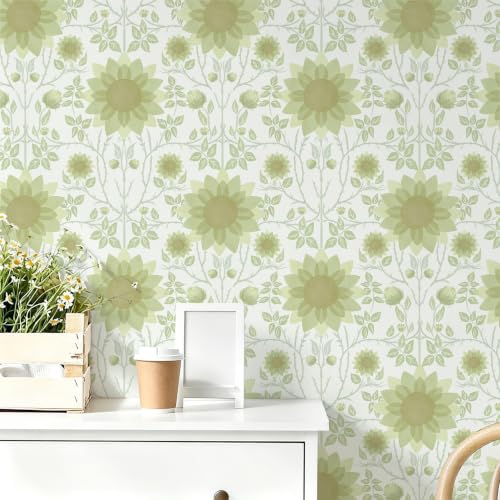 Floral Peel and Stick Wallpaper Flower Wallpaper Farmhouse Removable Waterproof