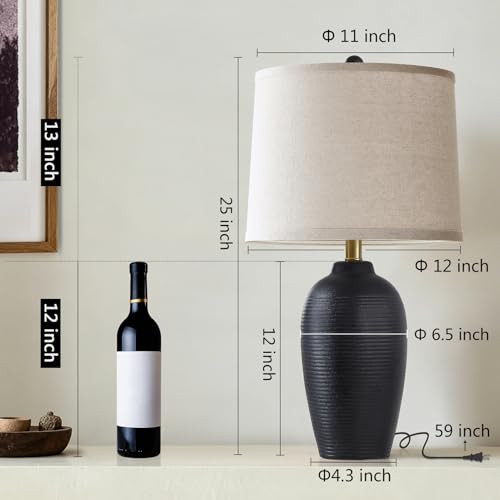 25" Vintage Ceramic Table Lamp
