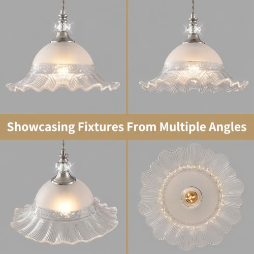 1 Pack Vintage Crystal Pendant Light Fixtures