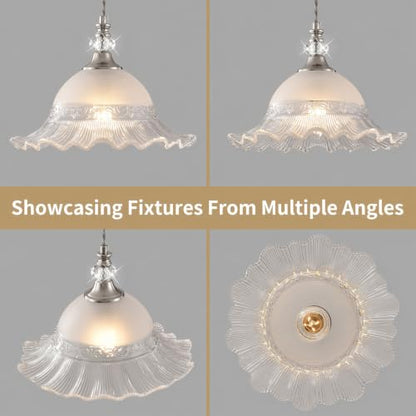 1 Pack Vintage Crystal Pendant Light Fixtures