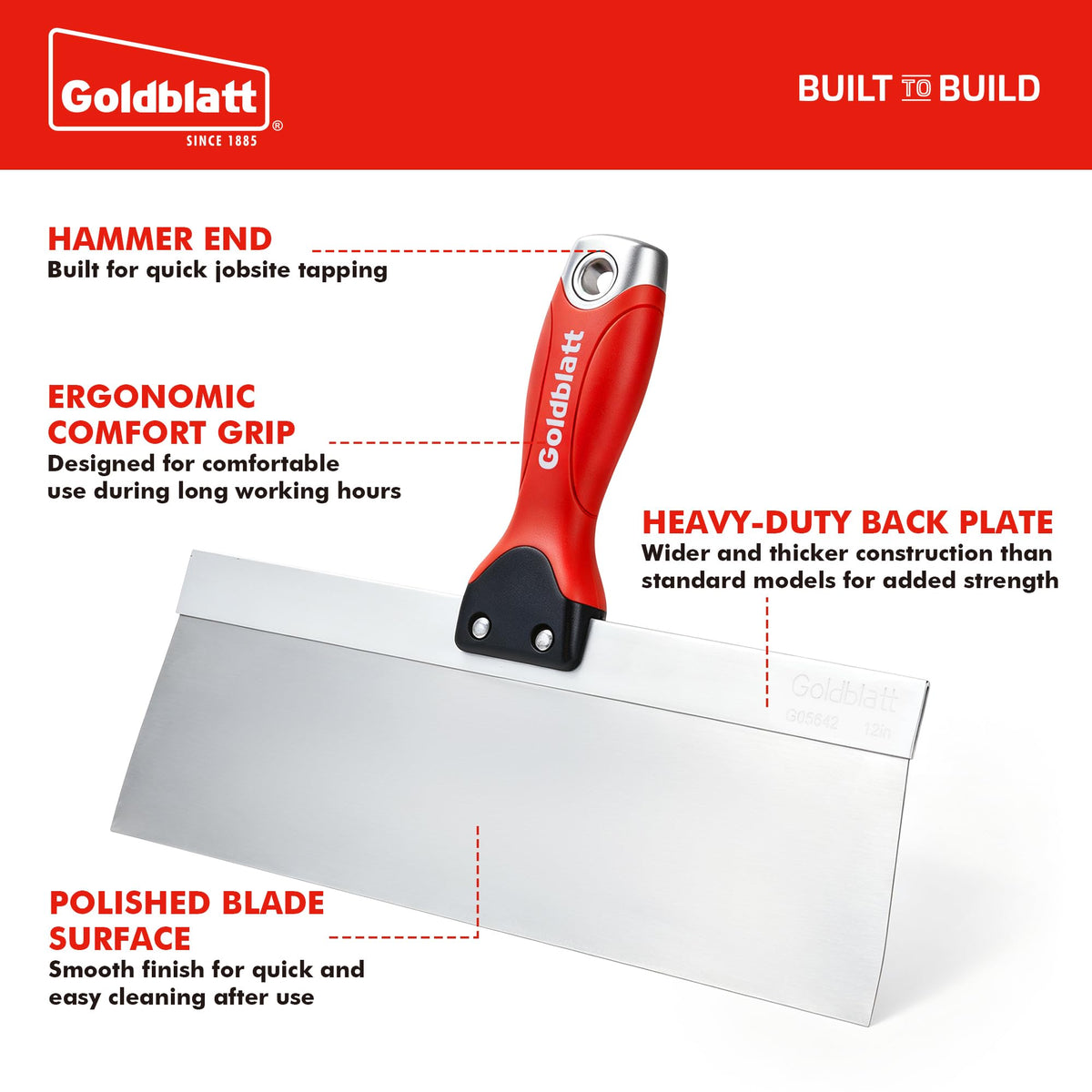 12" Stainless Steel Drywall Taping Knife (12")