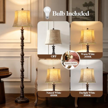 Vintage 66” Tall Floor Lamp for Living Room Bedroom