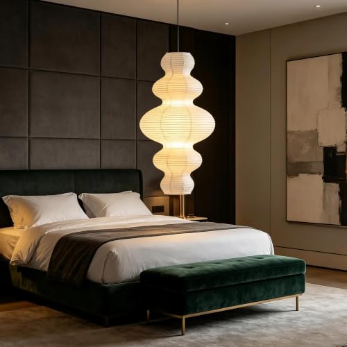 Paper Lantern Pendant Light with LED Bulb Included