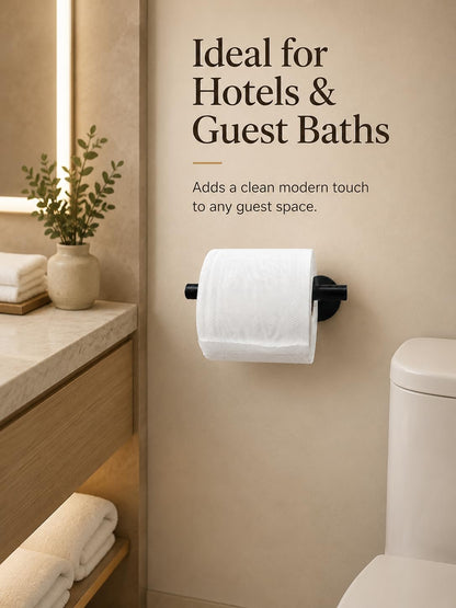 Single Post Toilet Paper Holder (Black)