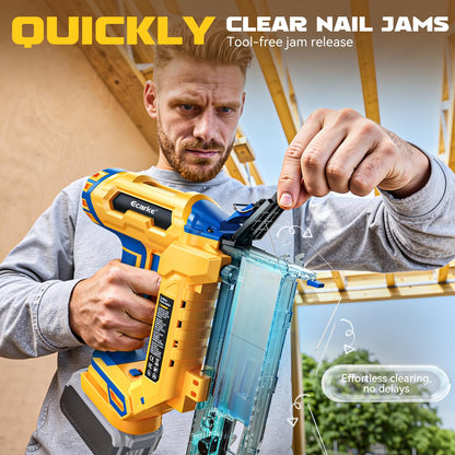 Finish Nailer 16 Gauge Compatible with Dewalt 20V Battery (Blue & Yellow)