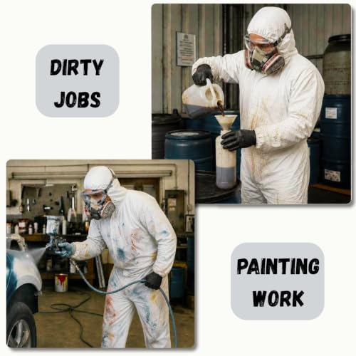 Hazmat Suit Disposable Coverall Kit with Hood