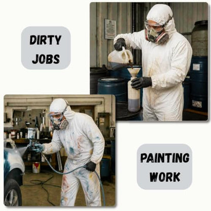 Hazmat Suit Disposable Coverall Kit with Hood