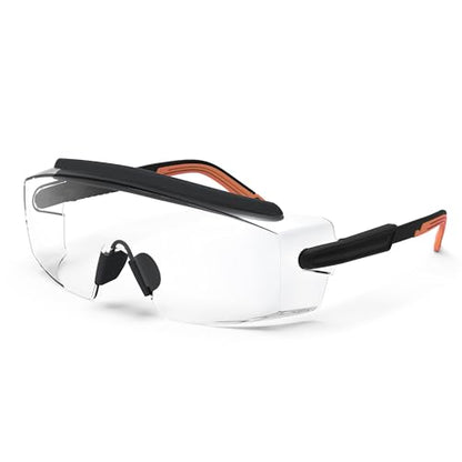 Anti fog Safety Glasses Over Glasses (Black&orange)