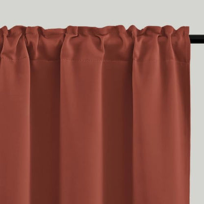 4 Panels Rod Pocket Blackout Window Curtains for Bedroom