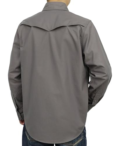 Mens Vented FR Shirts Pearl Snap 6.5oz Soft Canvas Breathable Mesh