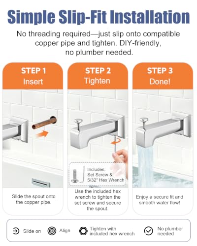 Tub Spout with Diverter (Chrome)