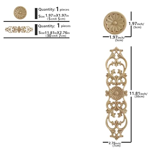 Wooden Carved Onlays Appliques
