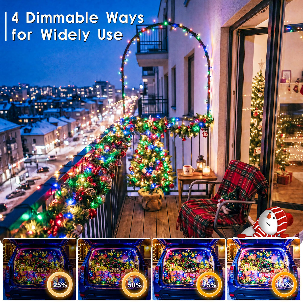 1000 LED Christmas Lights Outdoor 328 FT Multicolor Remote and Plug (Multicolor / 1000 LED)