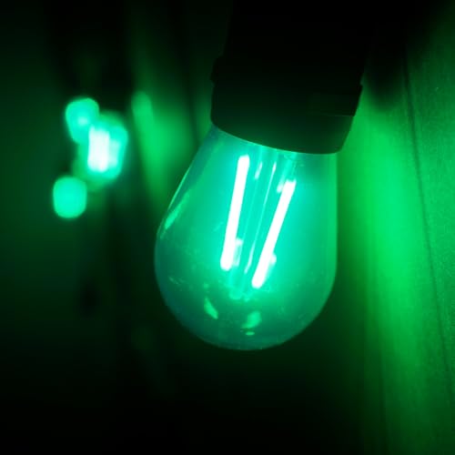 15 Pack S14 LED Green Light Bulbs (Green)