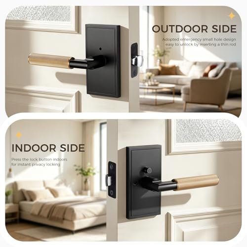 Brass Knurled Privacy Door Lever