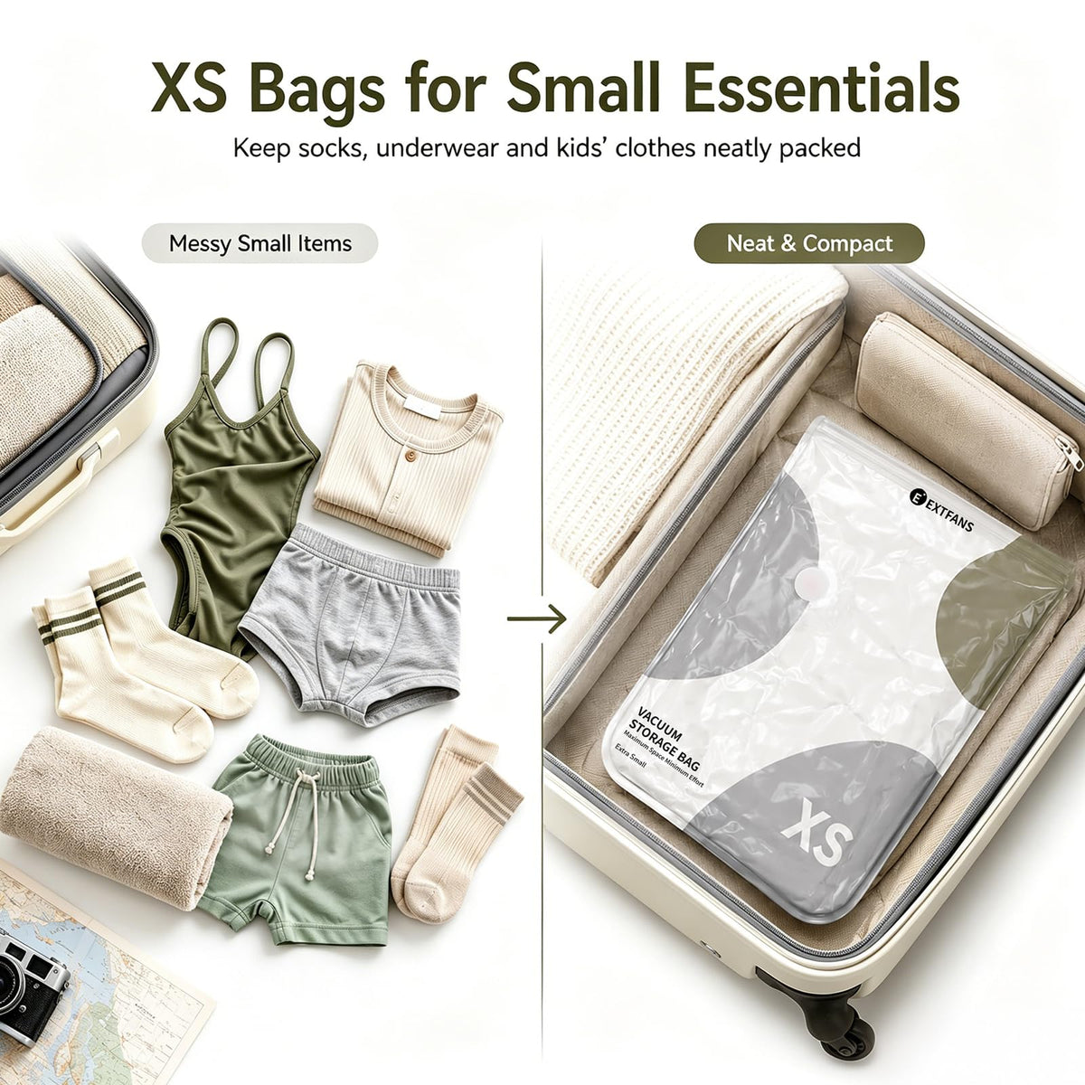18 Pack Travel Vacuum Bags with Electric Pump