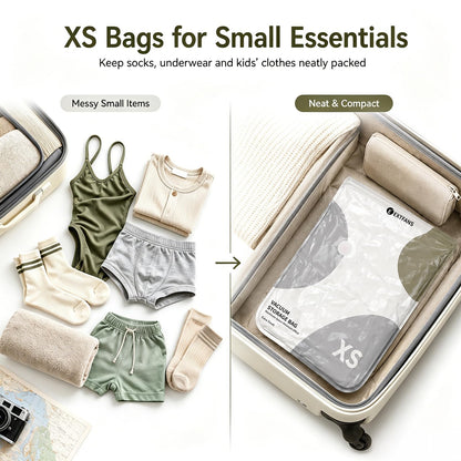 18 Pack Travel Vacuum Bags with Electric Pump