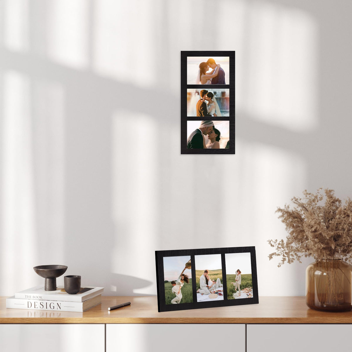 4x6 Collage Picture Frames (Rustic Black / 7x13.5in (2Pack))