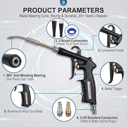 Tornado Car Cleaning Gun (Iron Bearing Air Blow Gun)