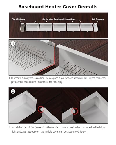 5ft and 6ft Baseboard Heater Covers