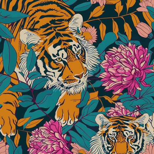 Boho Floral Wallpaper Peel and Stick Bold Colorful Contact Paper