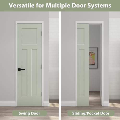 3 Panel White Primed Molded Door Slab