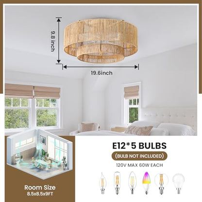 Boho Ceiling Fans with Lights