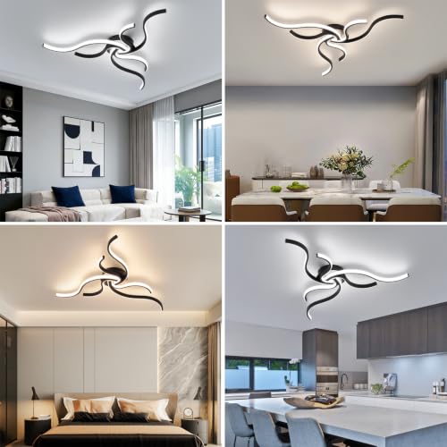 Modern Dimmable Ceiling Light LED Acrylic Flush Mount Ceiling Light with Remote