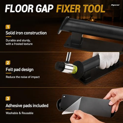 Floor Gap Fixer Tool with Rubber Mallet Hammer for Laminate