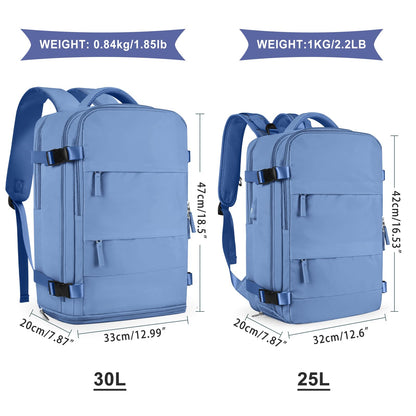 Large Travel Backpack For Women Men (Sky Blue / 30 liters)