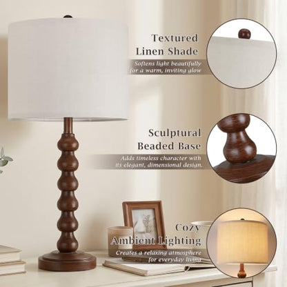 27" Farmhouse Modern Table Lamp for Living Room Bedroom