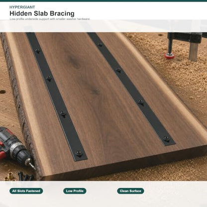 C Channel Steel Support Metal Support Bracing Hidden C Bracket for Table Top Live Edge Slab Woodworking