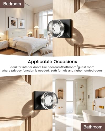 Crystal Door Knobs with Lock