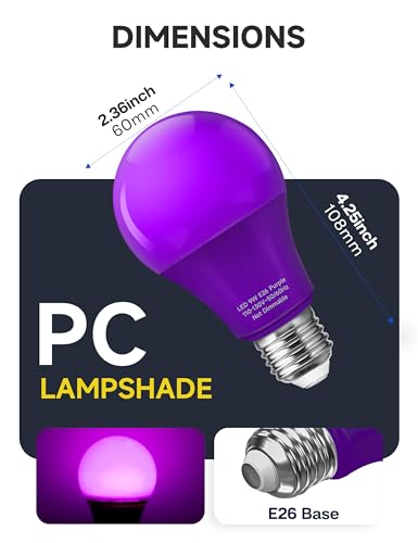 A19 9W Colored Light Bulbs