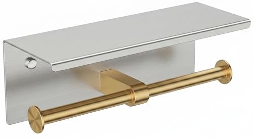 Toilet Paper Holder with Shelf