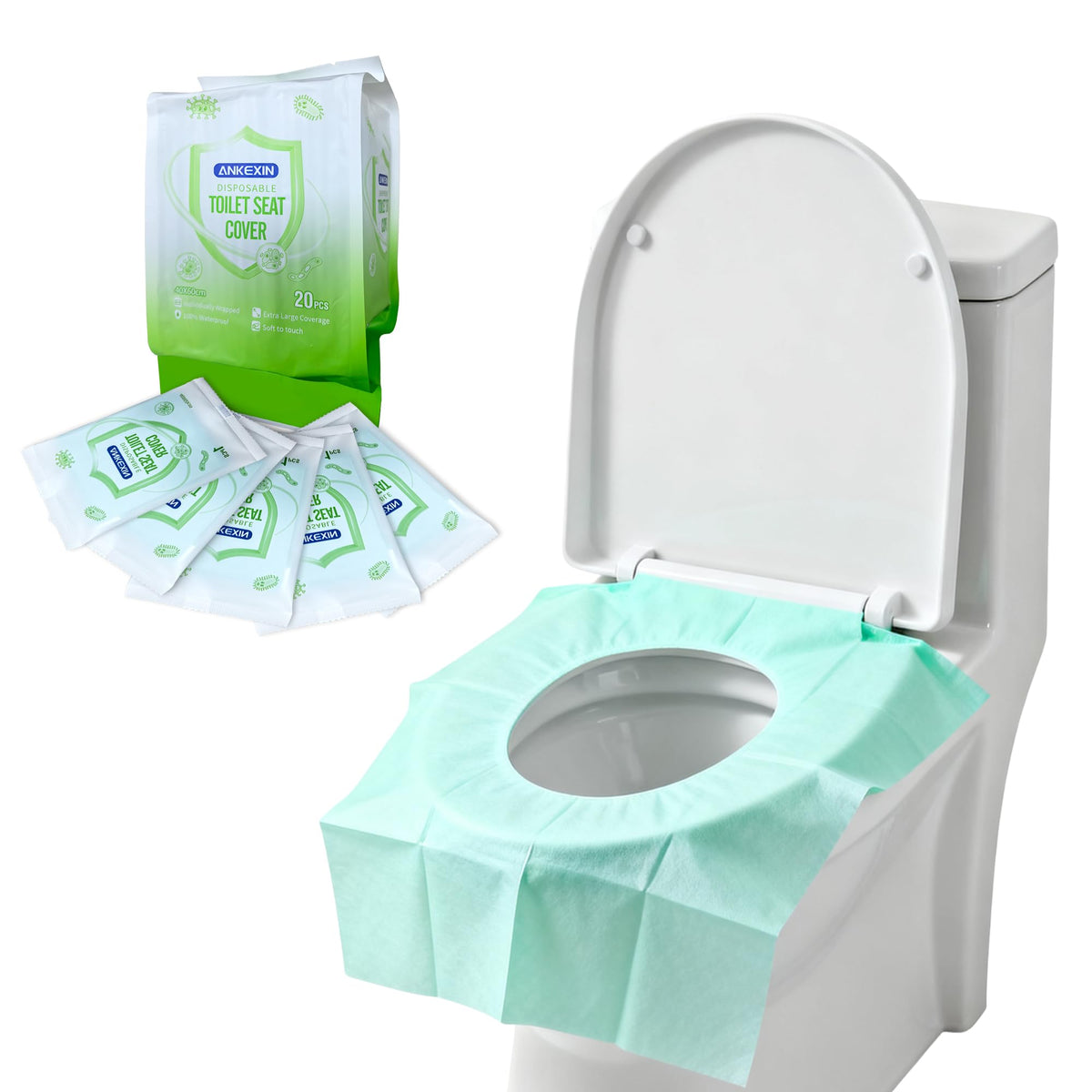 Disposable Toilet Seat Covers (Waterproof-20 PCS)
