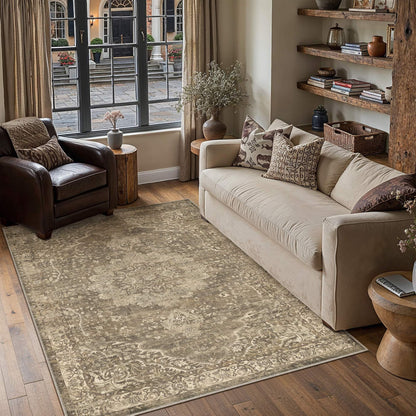 Area Rugs 5x7 Washable Rug for Living Room Brown (Brown Ⅲ / 5' x 7' (Rectangular))