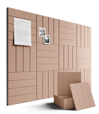 Felt Bulletin Board & Cork Board Alternative 48'' x 36'' (Boho-1 / Bold-stripe 12-pack)