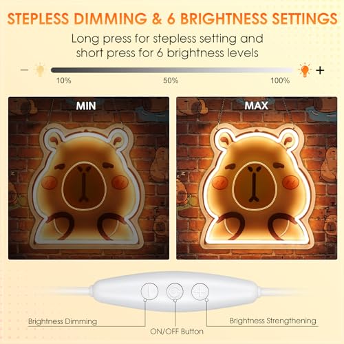 Animal Themed Neon Signs for Kids Room Decor
