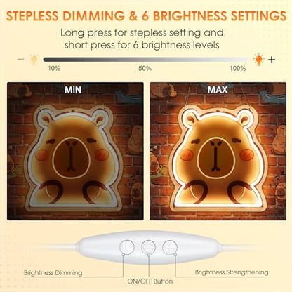 Animal Themed Neon Signs for Kids Room Decor