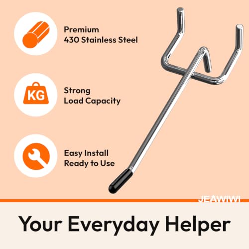 Silver Pegboard Hooks