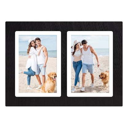 5x7 Collage Picture Frames (Rustic Black / 8.5x11.8in (1Pack))