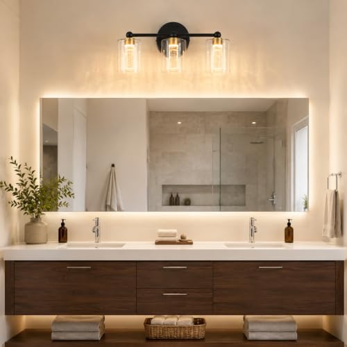 Brushed Nickel Vanity Light with 3 Color Modes