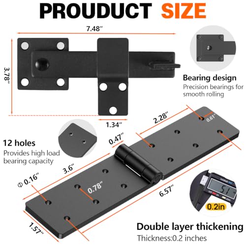 Fence Gate Hinge and Latch Set
