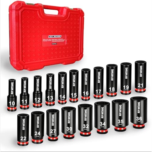 19pcs 1 2" Metric Impact Socket