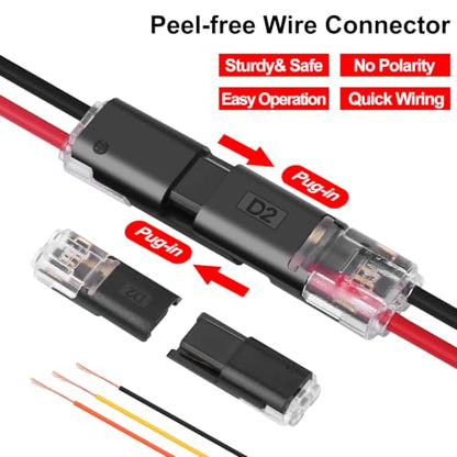 Double Wire Plug in Connector 18