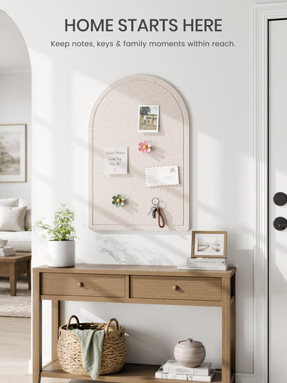 Large Arched Felt Bulletin Board 35.4''×23.6'' (Oatmeal)