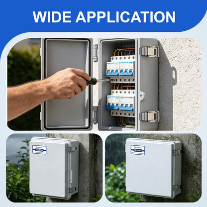 IP67 Waterproof Electrical Junction Box (Grey / 7.9"x3.9"x2.8")