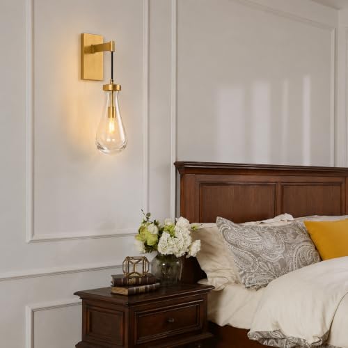 Gold Raindrop Brass Wall Sconce