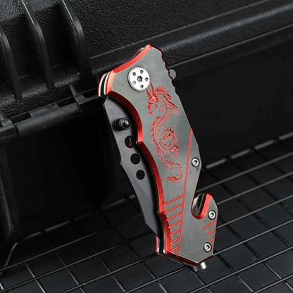3.5" Aluminum Handle with Dragon Engraving